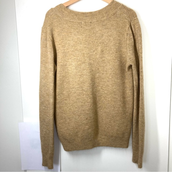 ID Identity Womens V Neck Sweater Large Tan Minimalist - Picture 7 of 11